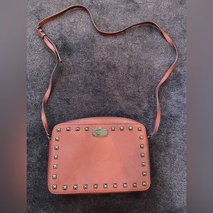 Michael Kors Sandrine Studded Large Crossbody bag, Maroon